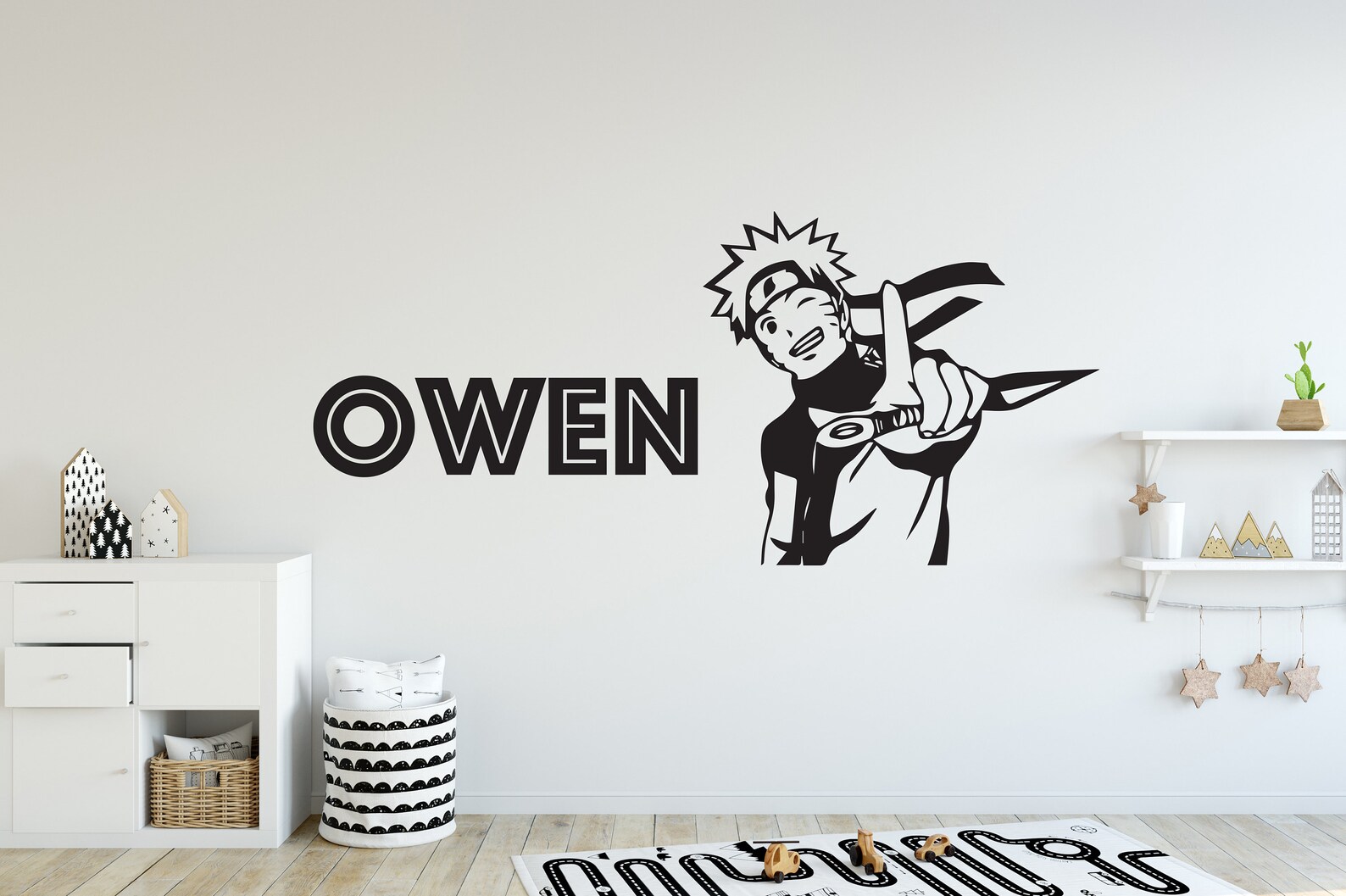 Personalized Naruto Name Wall Decalkids Personalized Wall Etsy