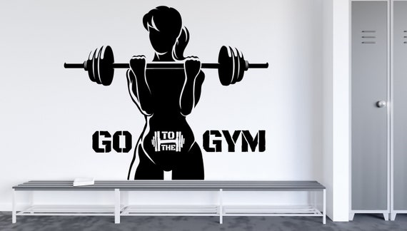 Gorilla Gym Wall Decal Quote Power fitness Quote Decor Workout Art Vinyl  Wall Stickers Bedroom Gym Motivation Workout Girl Crossfit 2480ER