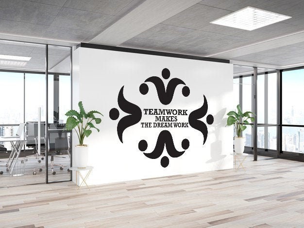 Teamwork Wall Decal,office Wall Art,teamwork Quote Wall Sticker,vinyl ...