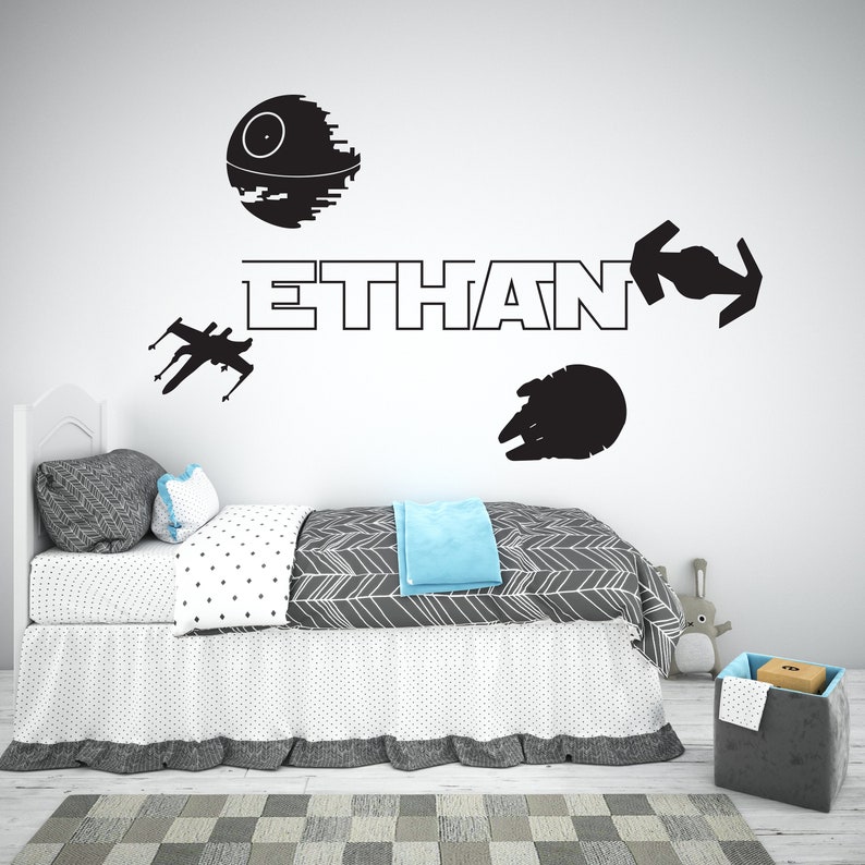 Star Wars Wall Decal Star Wars Wall Sticker Star Wars Wall Etsy