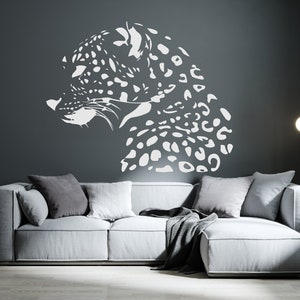 Leopard Wall Decal Leopard Wall Sticker Leopard Wall Art Animal Wall ...