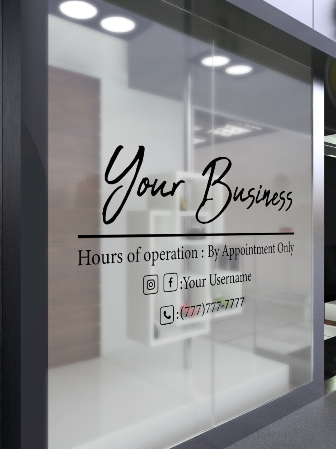 Custom Decal, Business Business Wall Decal, Business Door Decal, Store