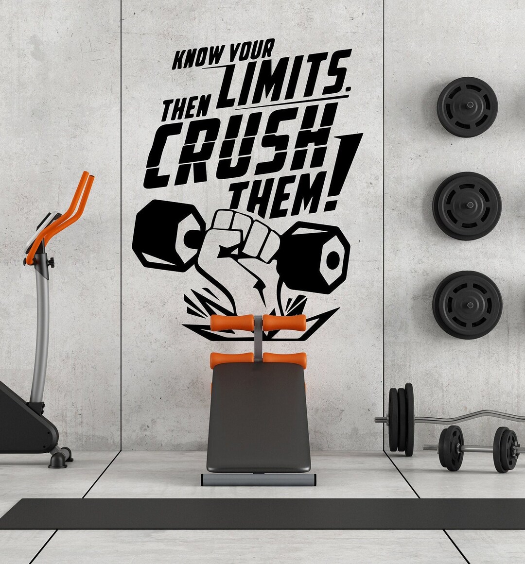 Gym Wall Decal,gym Wall Art,fitness Wall Quotes,crossfit Wall Sticker,vinyl Letter,gym Wall