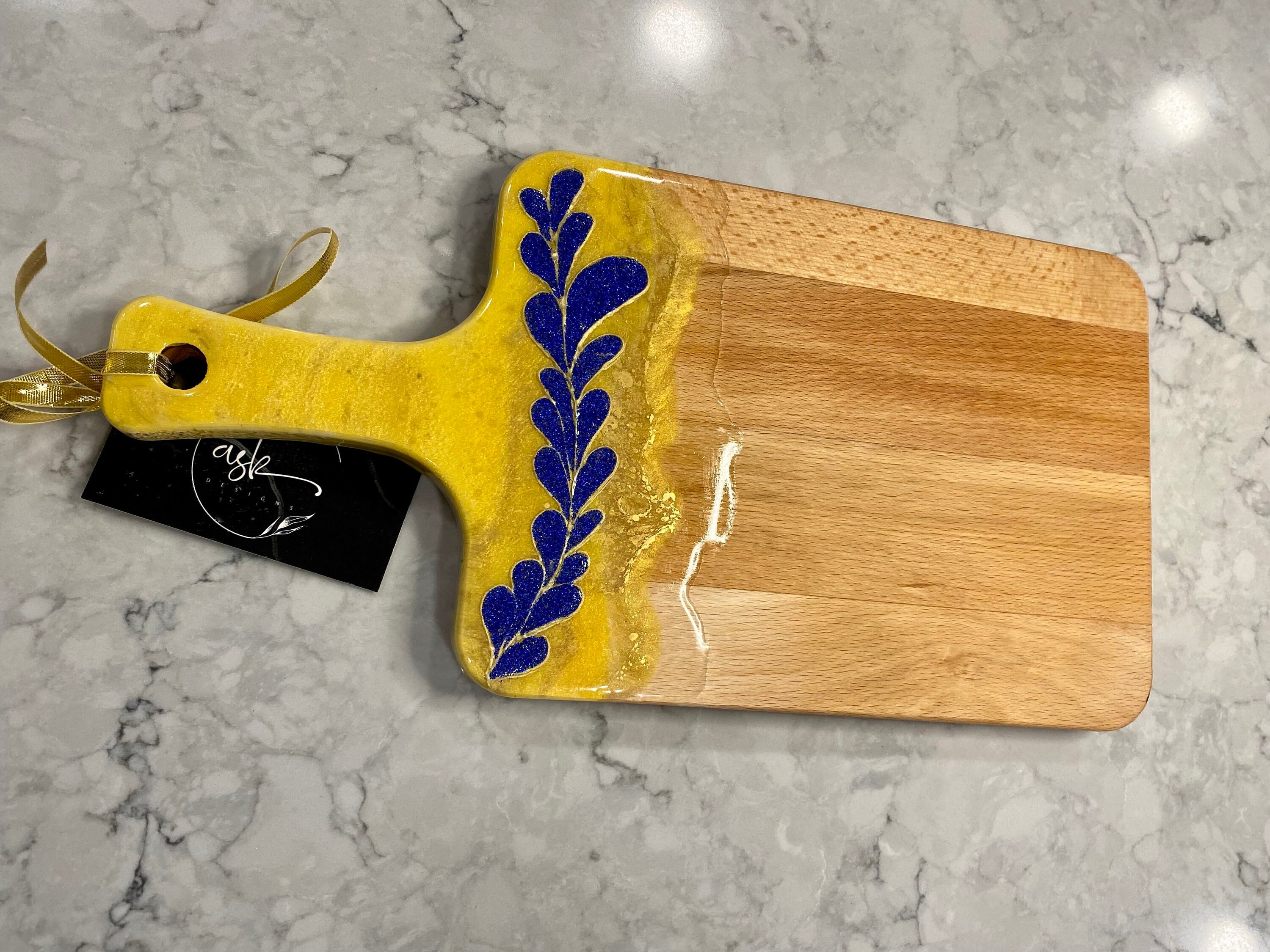 Yellow & Blue Resin Cheese