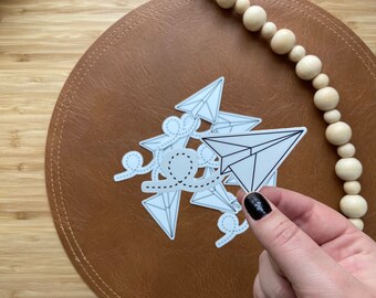 Paper Air Plan Matte Vinyl Sticker Stickers for Hydroflask Laptop Stickers Weatherproof Stickers Cute Stickers Journal Stickers