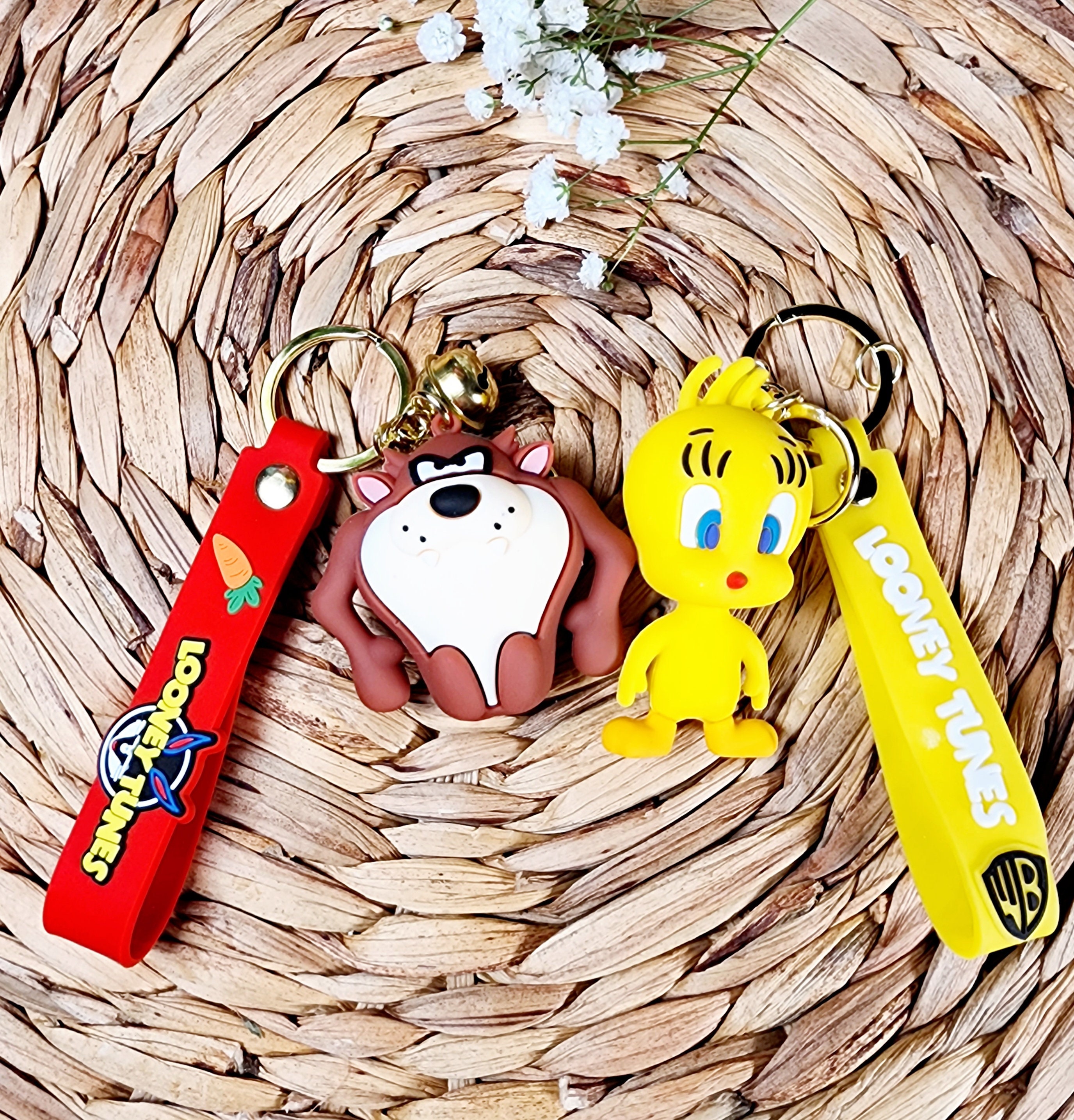 Looney Tunes Tweety Tasmanian Devil Keychain Characters Set 2 Etsy