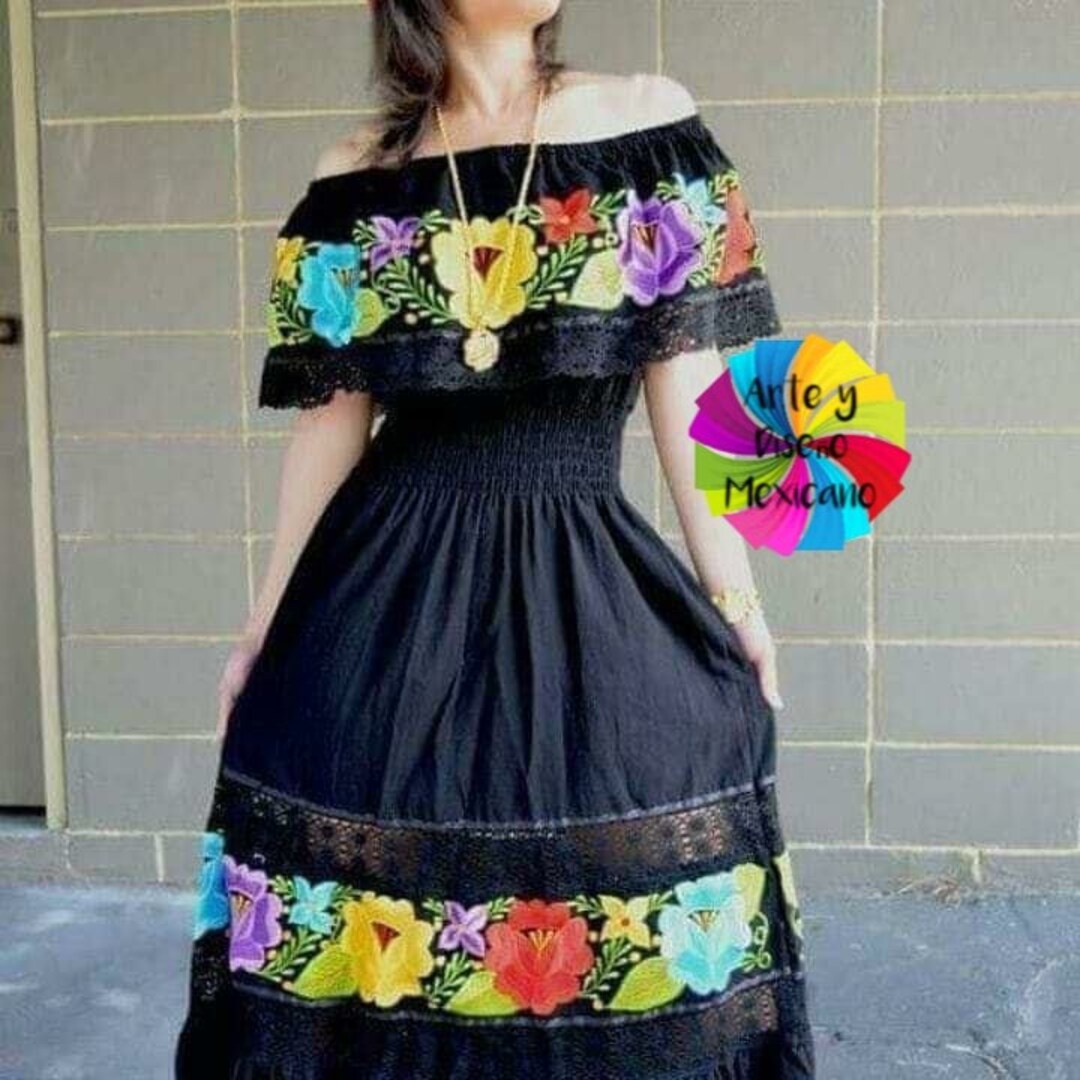 50 off Lace Dress. Double Lace Mexican Traditional Woven Dress. Florar