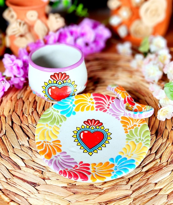 Talavera Plates Mexico Talavera Dinnerware Original Mexican Brown