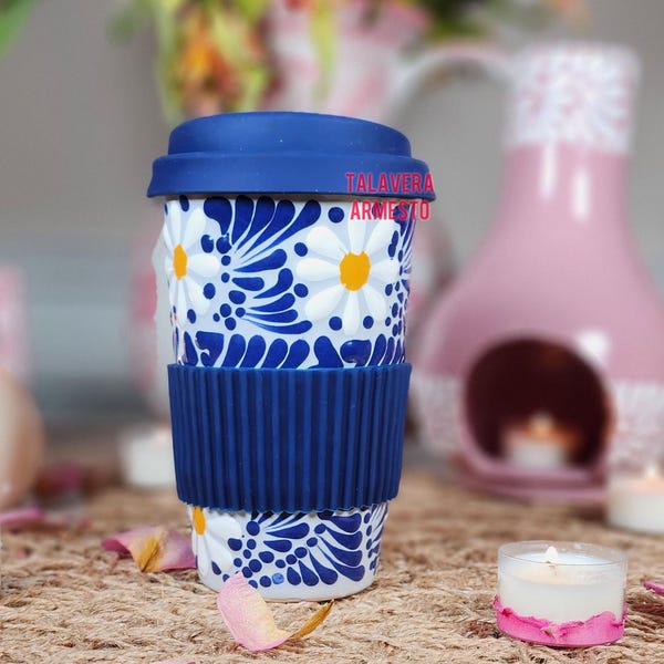 Daisy Talavera tumbler travel mug coffee chocolate 450ml limited edition margarita termo autumn fall gift for her home kitchen coquette