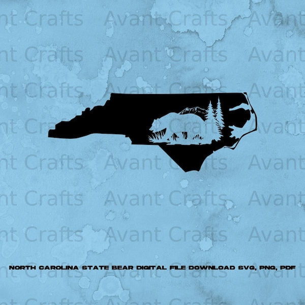 North Carolina State Bear digital file download svg, png, pdf