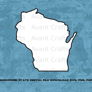 Wisconsin State digital file download svg, png, pdf