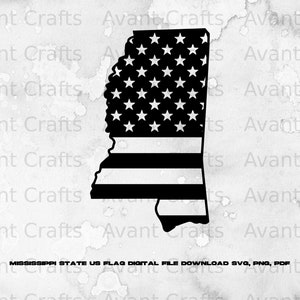 ミシシッピ州米国旗デジタルファイルのダウンロード svg、png、pdf