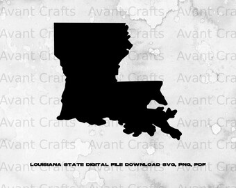 Louisiana State digital file download svg, png, pdf