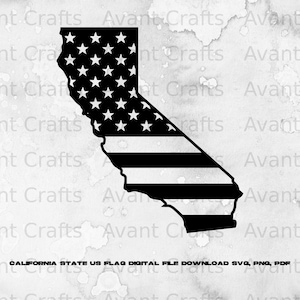 California State US Flag digital file download svg, png, pdf