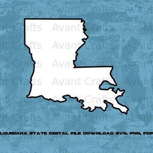 Louisiana State digital file download svg, png, pdf