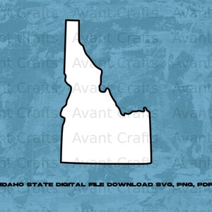 Idaho State digital file download svg, png, pdf