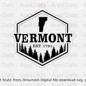 Vermont State Trees Ornament Digital file download svg, png, pdf