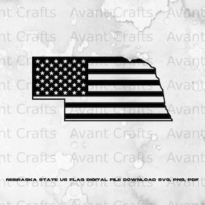 Nebraska State US Flag digital file download svg, png, pdf
