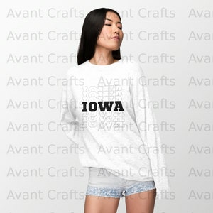 Iowa State Text Iowa State Stacked Text Digital File Download Svg, Png, Pdf - Etsy