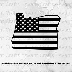 Oregon State US Flag digital file download svg, png, pdf