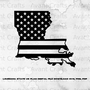 Louisiana State US Flag digital file download svg, png, pdf