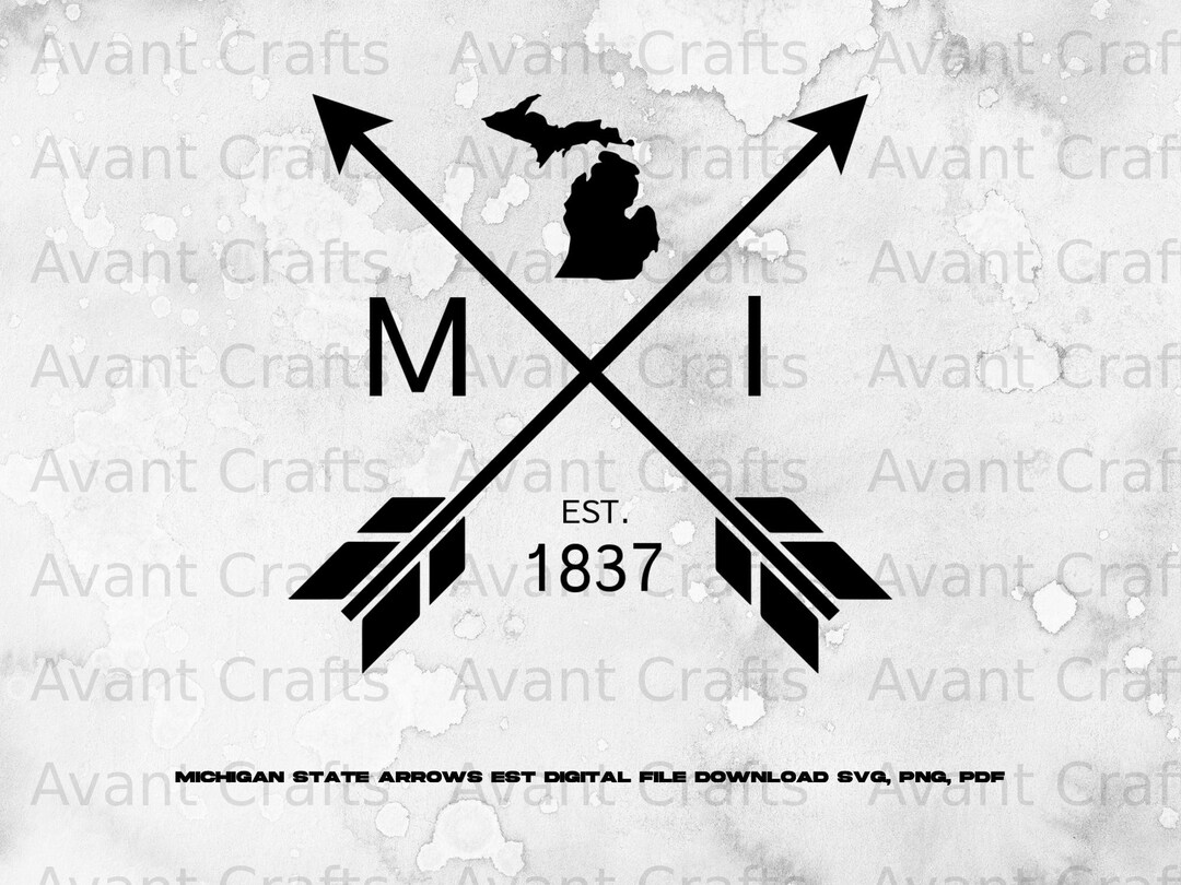 Michigan State Arrows Est Digital File Download Svg, Png, Pdf - Etsy