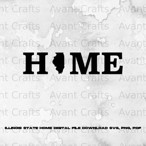 Illinois State Home digital file download svg, png, pdf