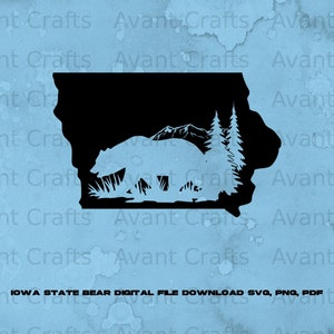Iowa State Bear digital file download svg, png, pdf