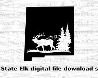 New Mexico State Elk digital file download svg, png, pdf
