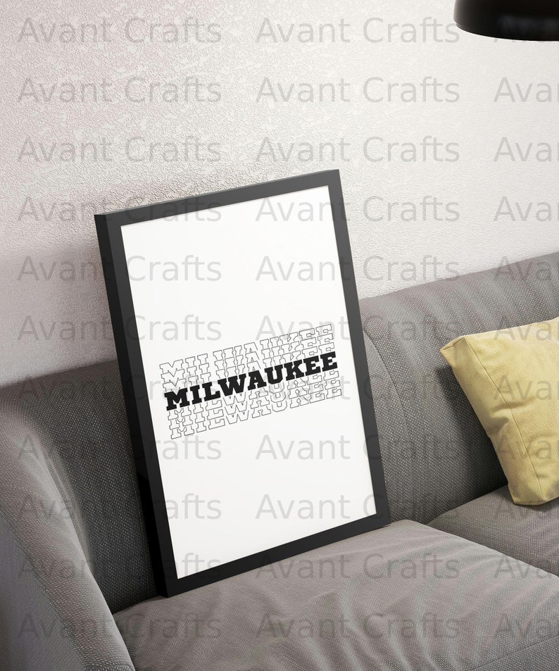Milwaukee Stacked Text Download Svg, Png, Pdf - Etsy