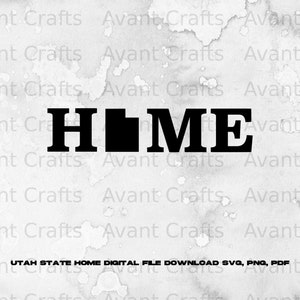 Utah State Home digital file download svg, png, pdf