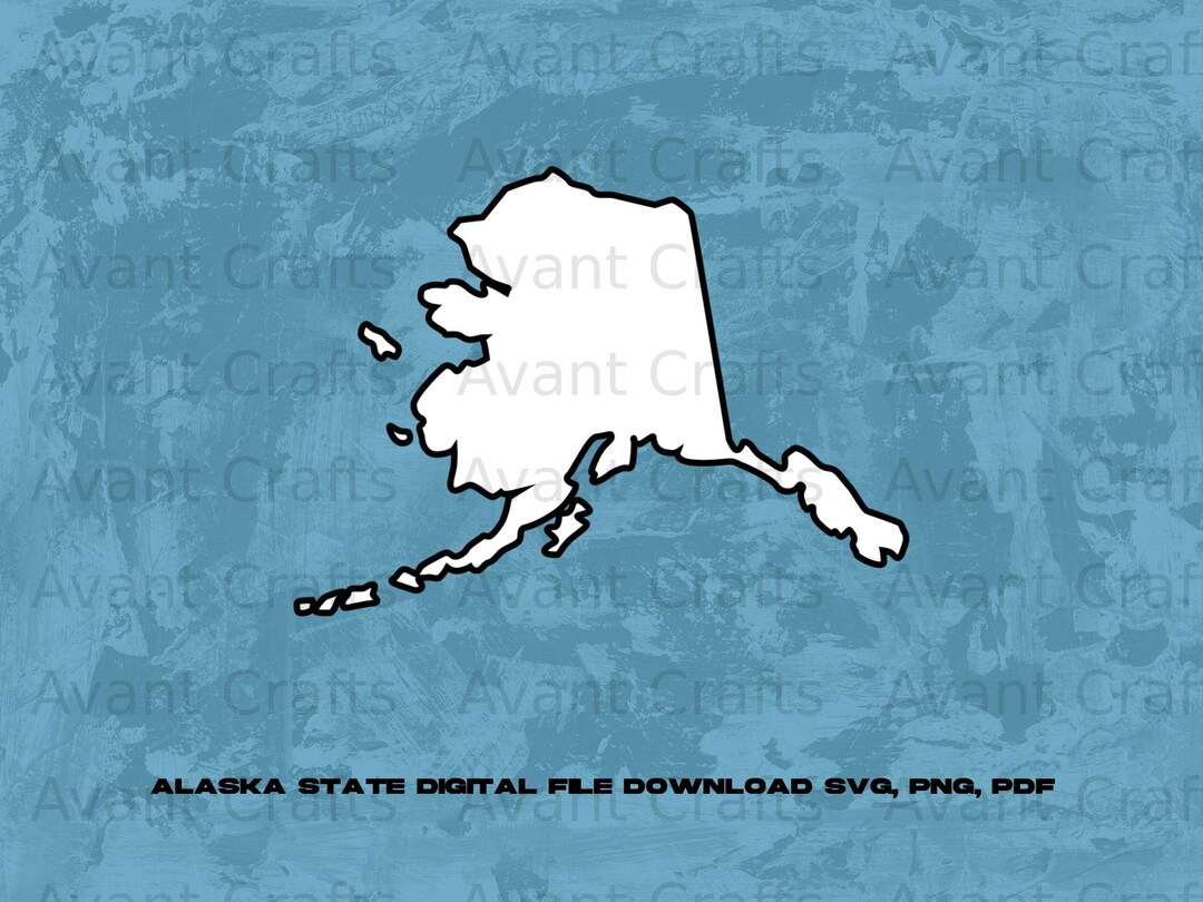 Alaska File Alaska State Digital File Download Svg, Png, Pdf - Etsy