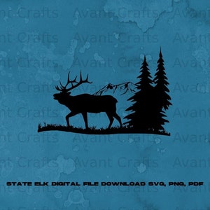 Elk digital file download svg, png, pdf