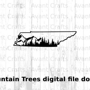 Tennessee State Mountain Trees digitaal bestand downloaden svg, png, pdf