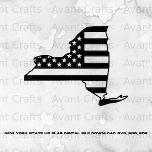 New York State US Flag digital file download svg, png, pdf