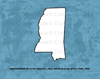 Ladda ner digital fil för delstaten Mississippi i svg, png, pdf