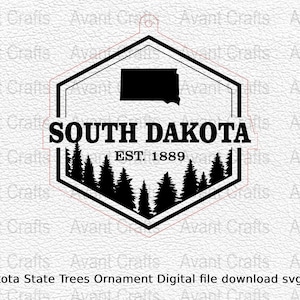 Ornamento degli alberi dello stato del South Dakota Scarica file digitale in formato SVG, PNG, PDF