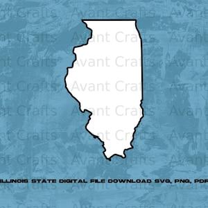 Illinois State digital file download svg, png, pdf
