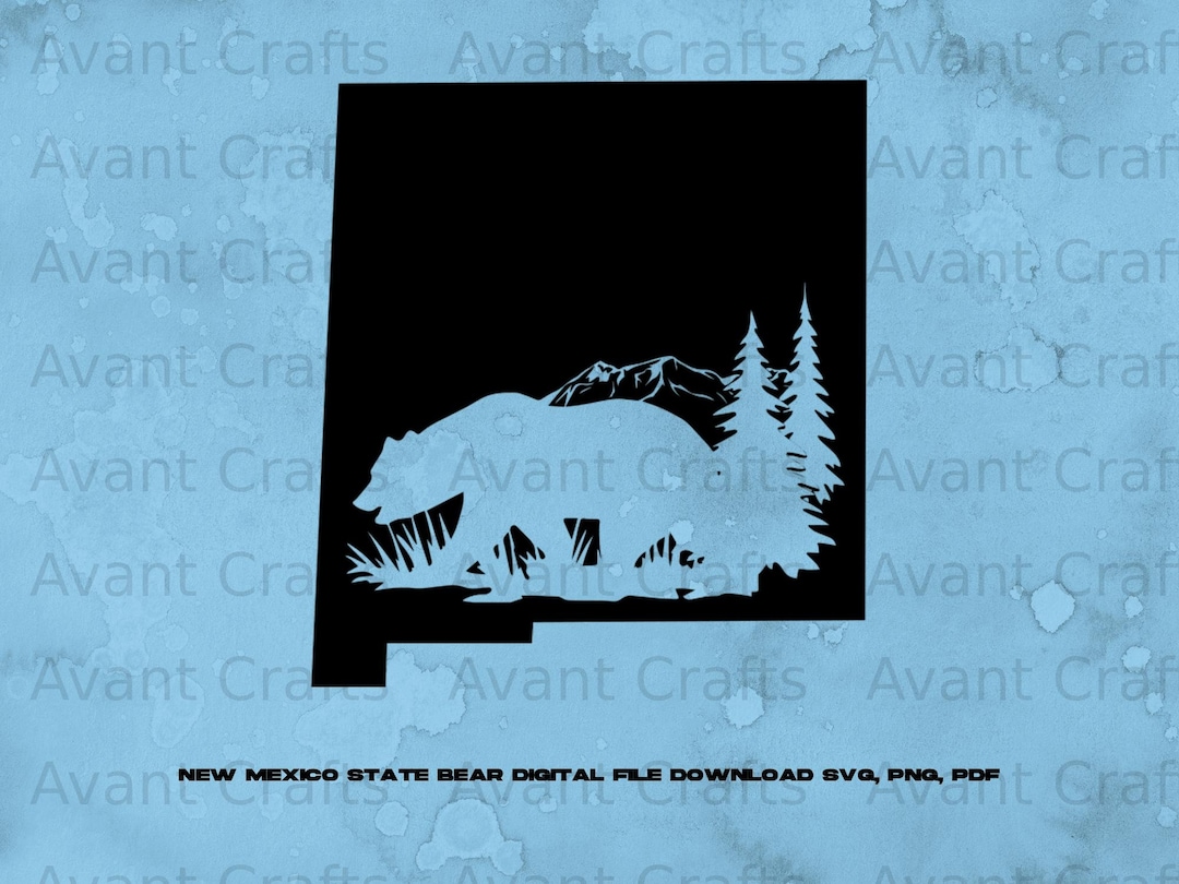 New Mexico State Bear Digital File Download Svg, Png, Pdf - Etsy