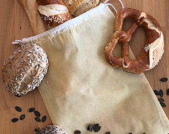 Brotsack - aus Baumwolle mit Bienenwachs bearbeitet