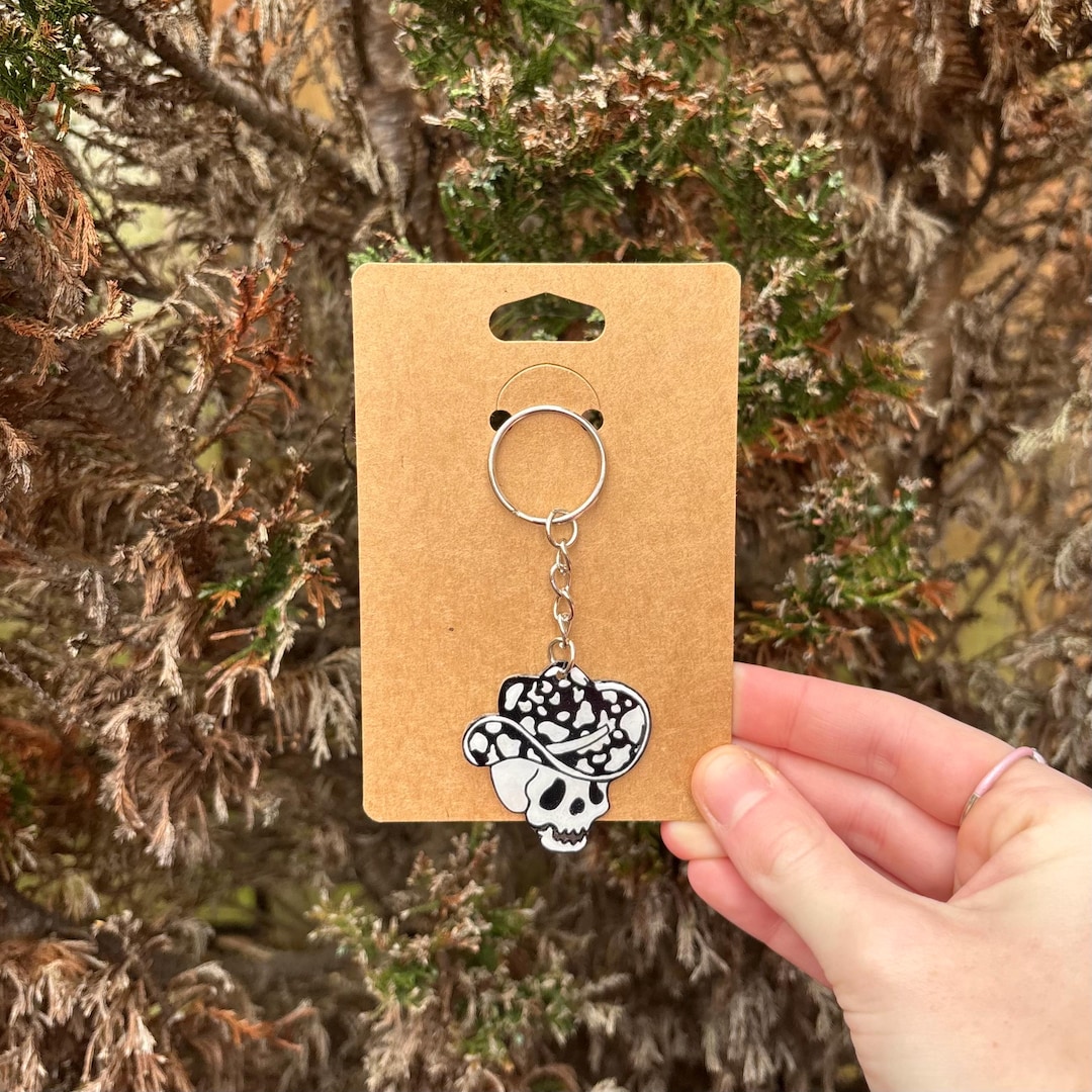 Cowboy Skull Keyring | Halloween Keyrings | Cowboy Keyring | Spooky ...