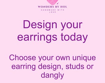 Customized Earrings | Personalised Earrings | Your Design | Custom Made | Handmade Earrings