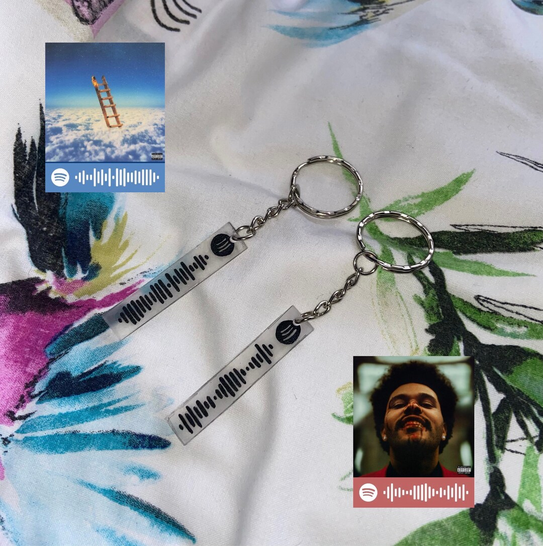 Spotify Code Keyring Spotify Keyring Music Keyring Scan the Code for Your Music Personalised