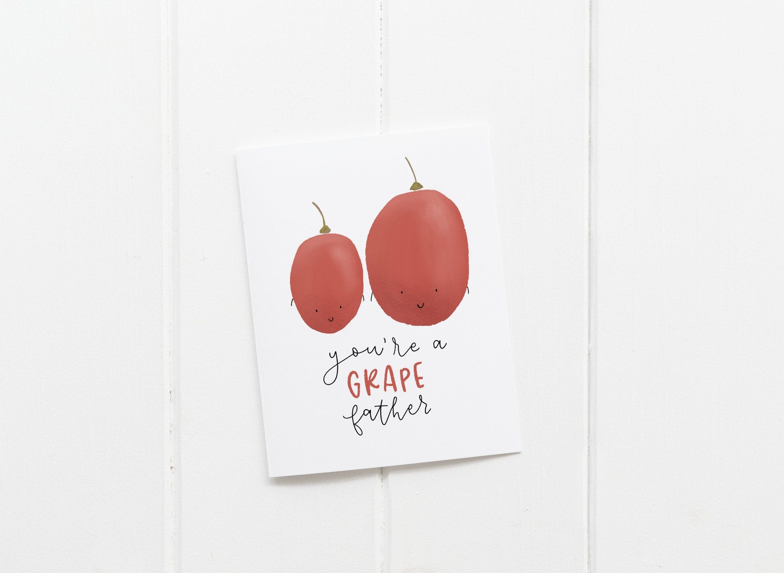 Funny Father's Day Card You're a Grape Father Grape Etsy