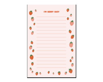 Bloc-notes | Bloc-notes Busy Bee 4 x 6 pouces avec jolies illustrations, liste de tâches vierge, organiseur de bureau, bloc-notes de 50 pages