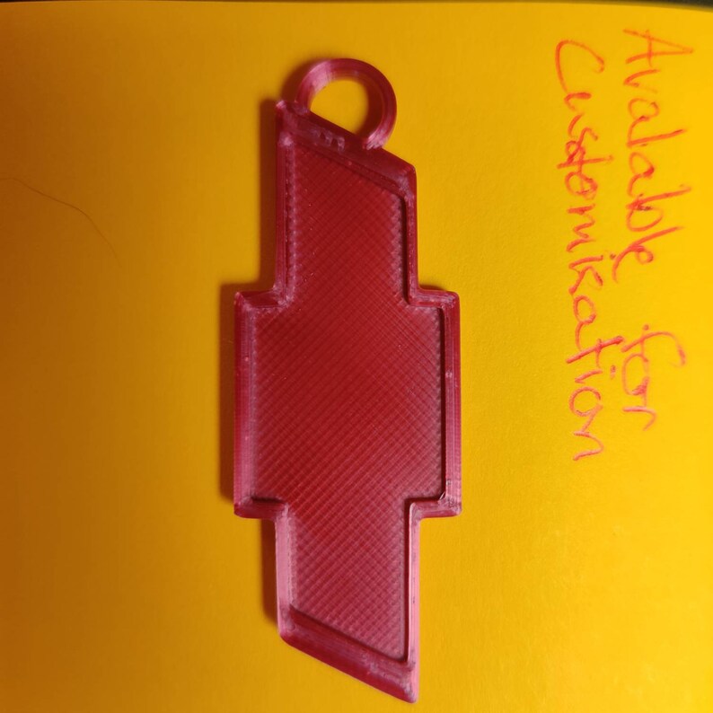 Chevy Keychain with Epoxy Accents
