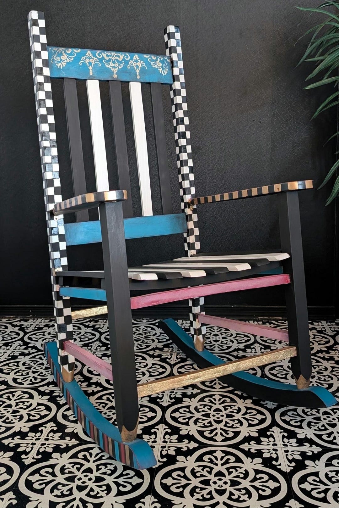 Painted Rocking Chairs Flickr Hand Painted Rocking Chair - Etsy