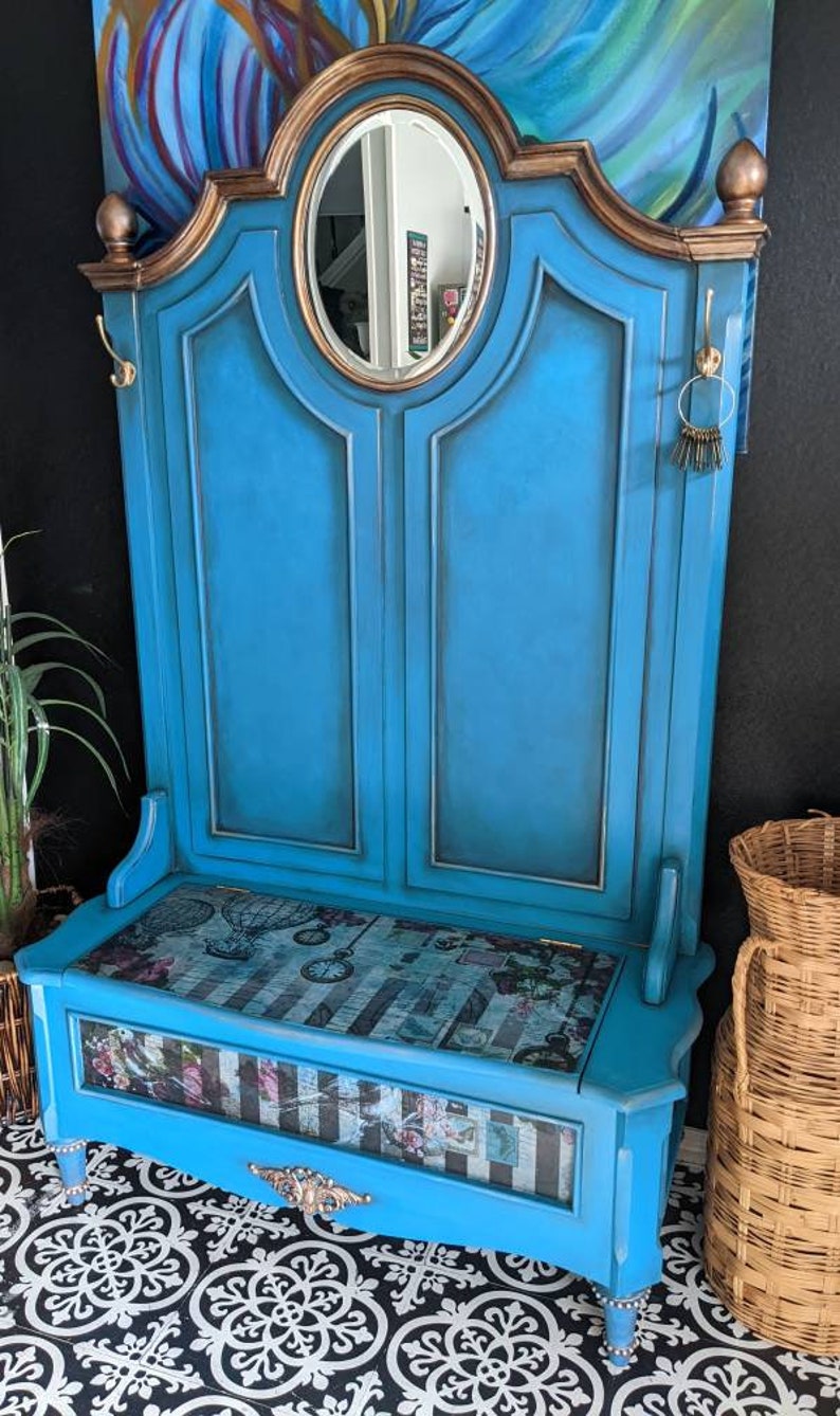 SOLD Hall Tree With Bench and Storage Etsy
