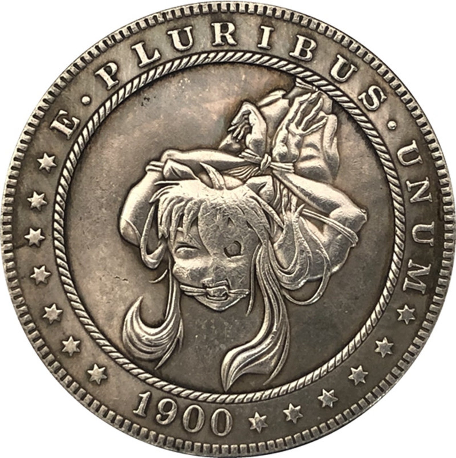 Hobo Nickel coin anime girl USA Dollar COIN Engraving Etsy