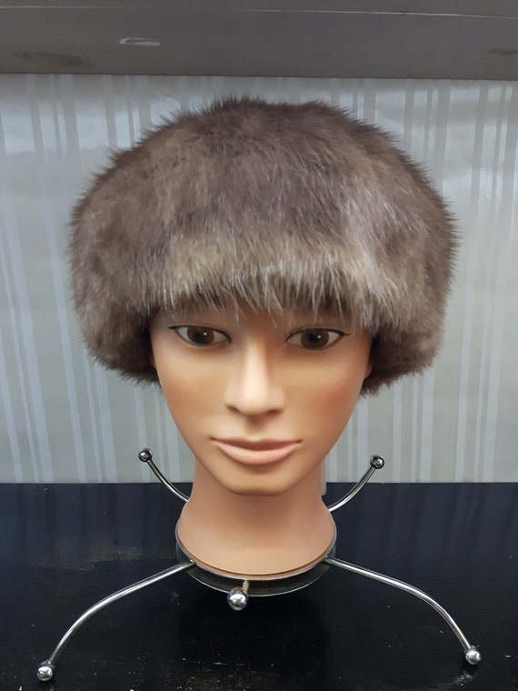 Beautiful Vintage 1960's Pastel Fur Hat. Kates Can